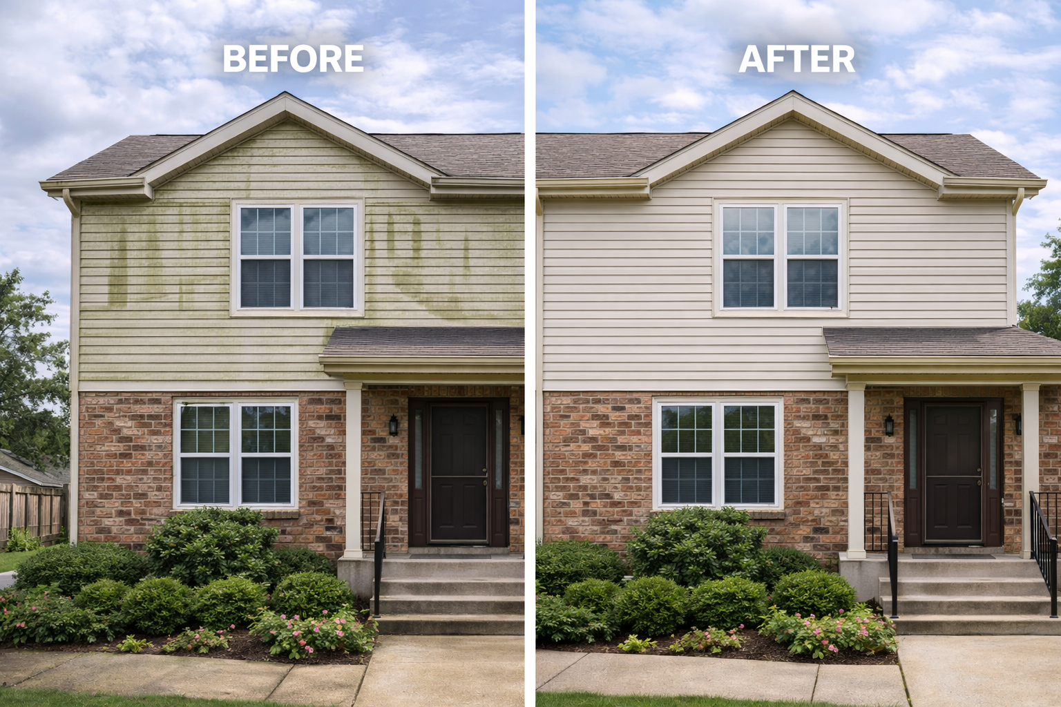 House washing before and after placeholder
